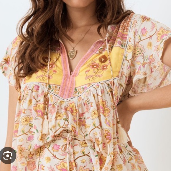 🌺Reserved Do Not Buy🌺EUC Spell Portobello Road Short Sleeve Blouse size medium - Picture 3 of 11